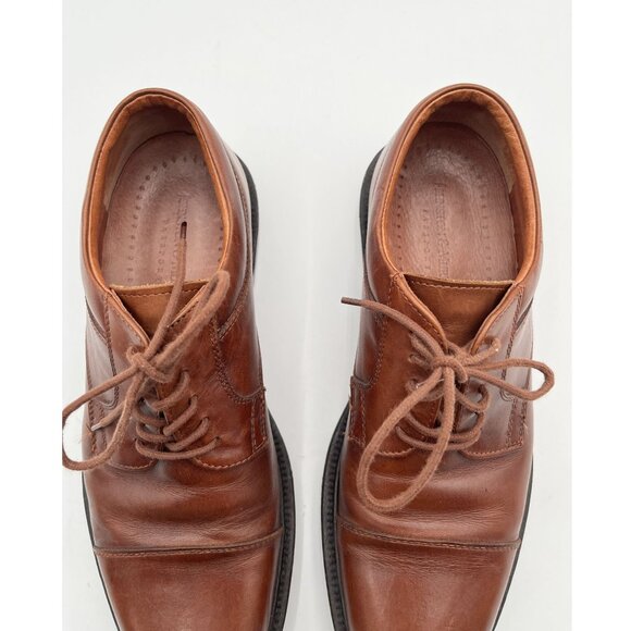 Johnston & Murphy Mens Brown Leather Oxford Dress Shoes 7.5 main image 4